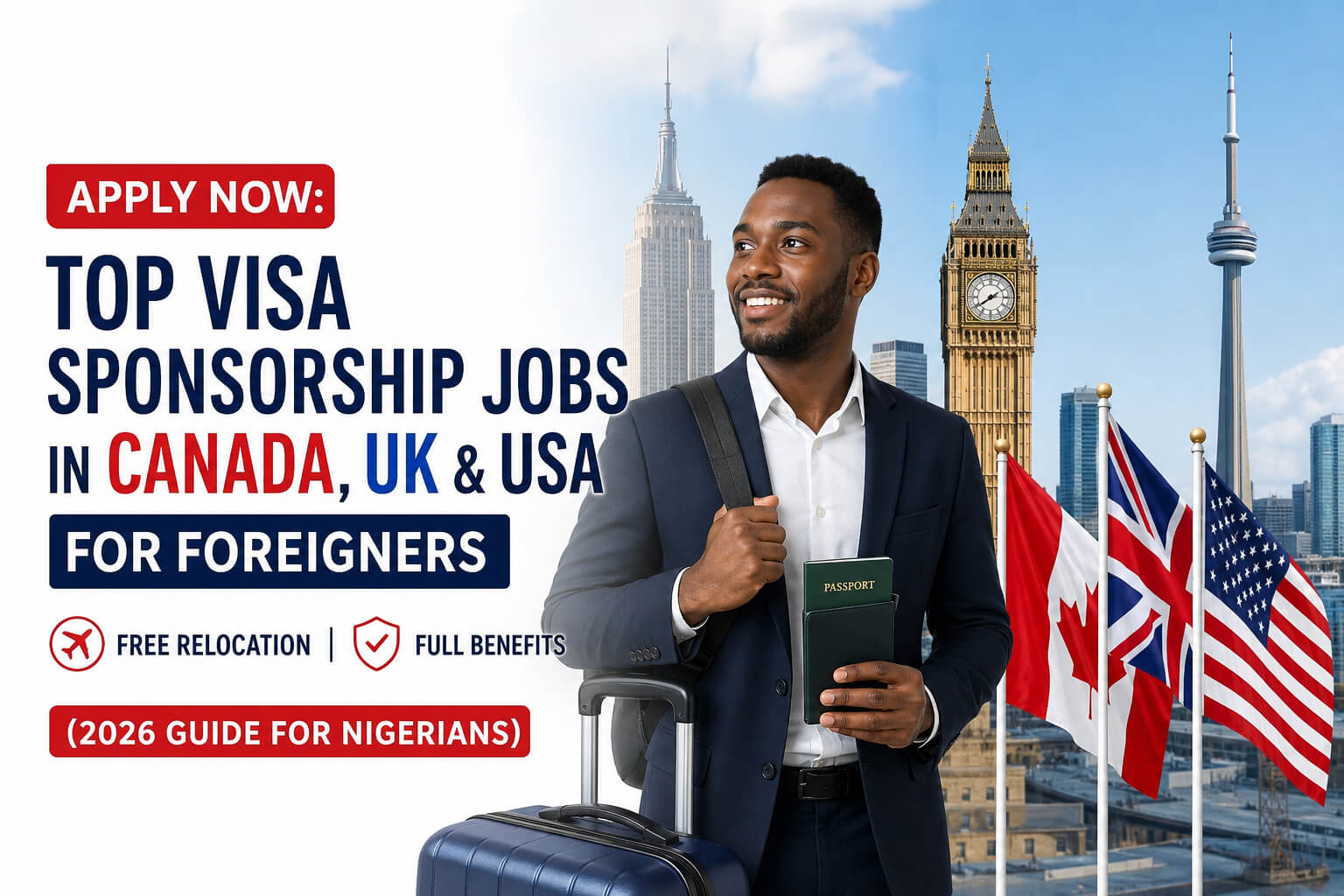 Top Visa Sponsorship Jobs in Canada, UK & USA for Foreigners