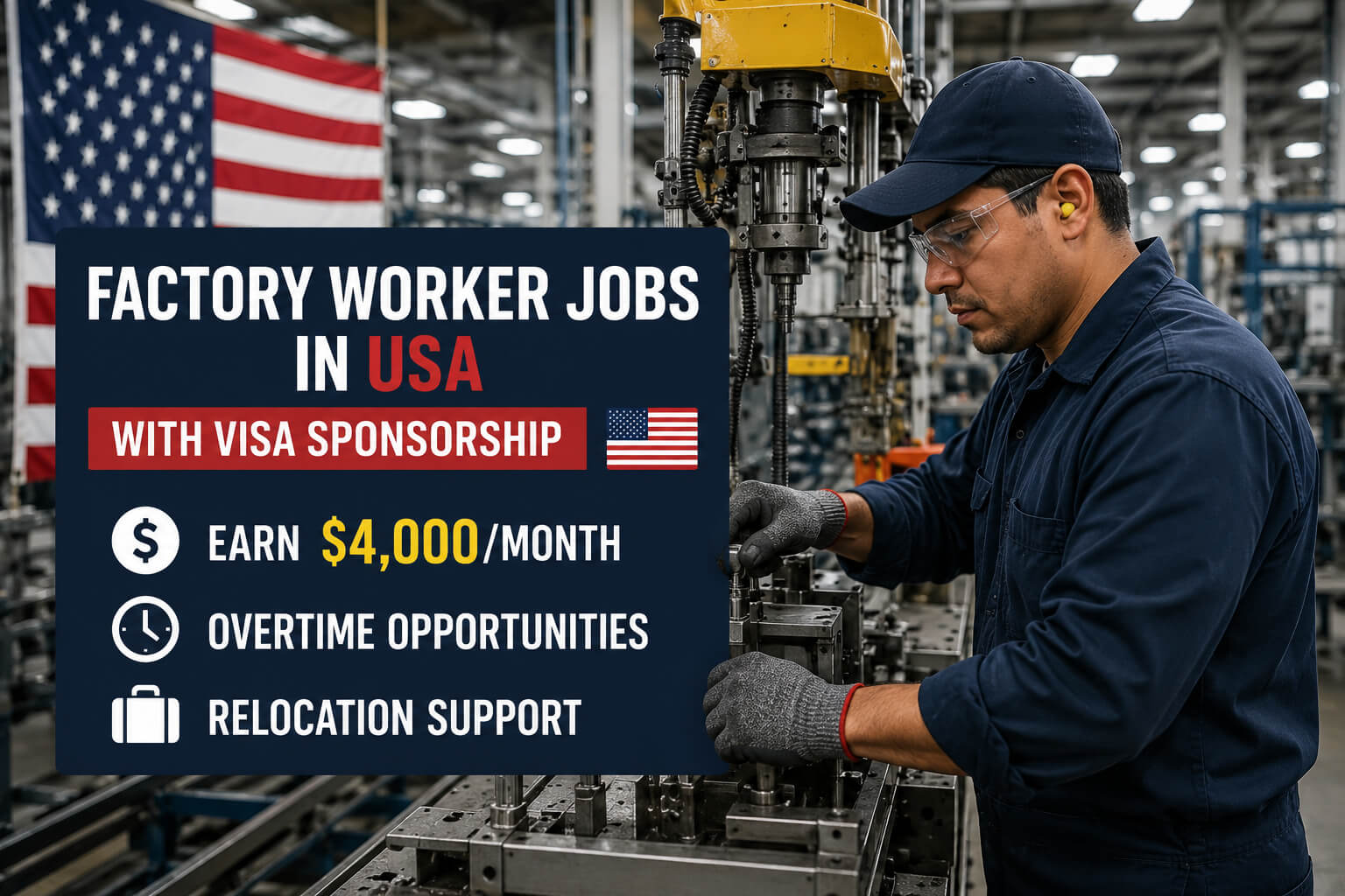 Factory Worker Jobs in USA With Visa Sponsorship